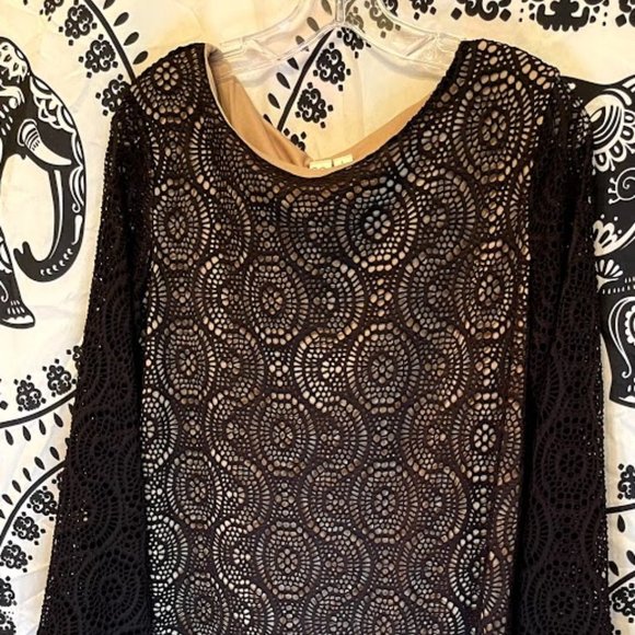 Emma & Michelle Long Sleeve Dress with Bat wing - Picture 1 of 4